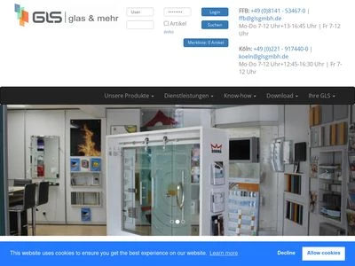 Website von GLS Spezial- & Farbglashandel GmbH