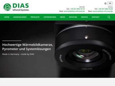 Website von DIAS Infrared GmbH