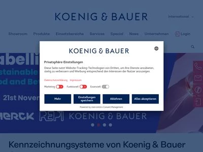 Website von Koenig & Bauer Coding GmbH