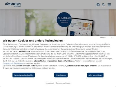 Website von Löwenstein Medical Innovation GmbH & Co. KG