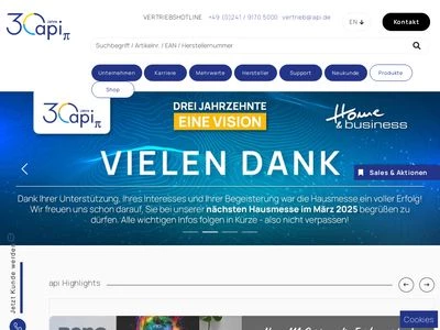 Website von api Computerhandels GmbH