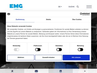 Website von EMG Automation GmbH