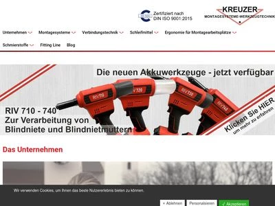 Website von Richard Kreuzer Montagesysteme und Werkzeugtechnik GmbH