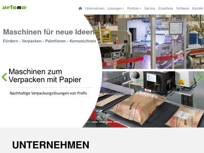 Website von arisma GmbH