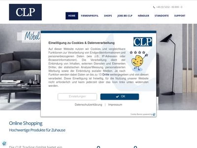 Website von CLP-Trading GmbH