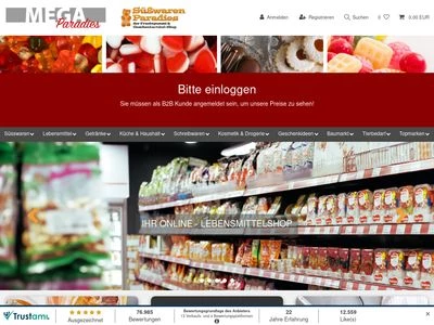 Website von Mega-Paradies GmbH