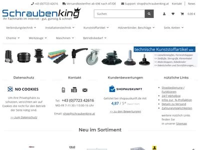 Website von Schraubenking GmbH