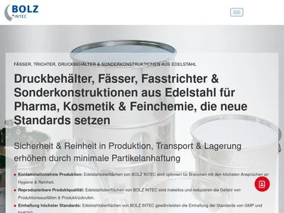 Website von BOLZ INTEC GmbH