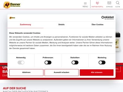 Website von Banner GmbH