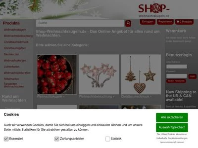 Website von Shop-Weihnachtsdeko.de