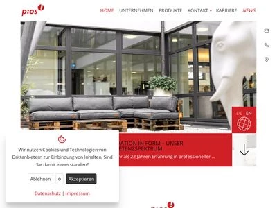 Website von p:os handels gmbh