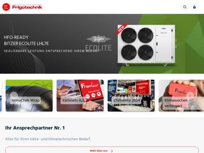 Website von Frigotechnik Handels-GmbH