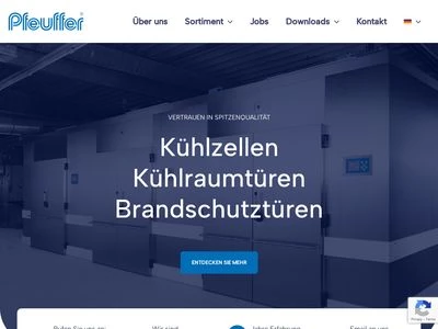 Website von Pfeuffer GmbH