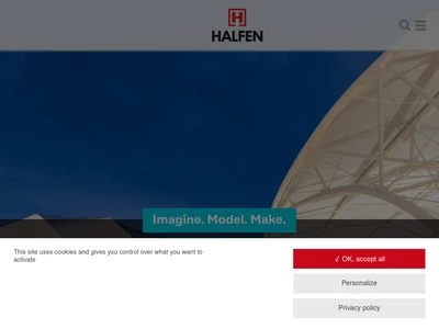 Website von HALFEN GmbH