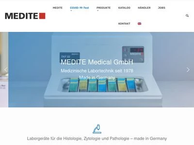 Website von MEDITE GmbH