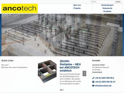 Website von ANCOTECH GmbH