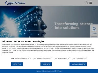 Website von Berthold Technologies GmbH & Co. KG