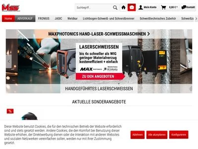 Website von MSS Magdeburger Schweißtechnik GmbH