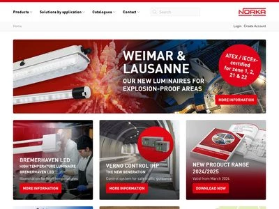 Website von NORKA Norddeutsche Kunststoff- und Elektrogesellschaft Stäcker mbH & Co. KG