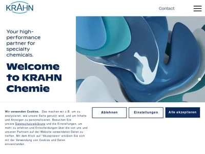 Website von KRAHN Chemie GmbH