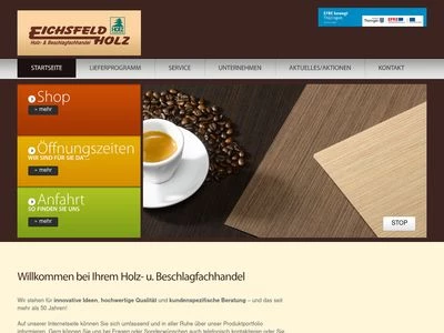 Website von Eichsfeld Holz GmbH