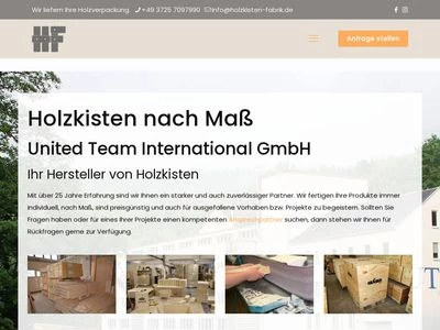 Website von United Team International GmbH