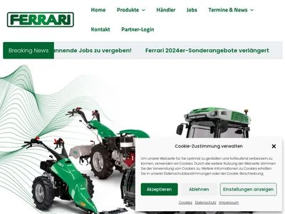 Website von Motorgeräte- und Kleintraktoren-Vertrieb