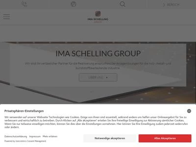 Website von IMA Klessmann GmbH Holzbearbeitungssysteme