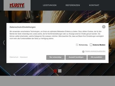 Website von TLUSTY GmbH & CO. KG