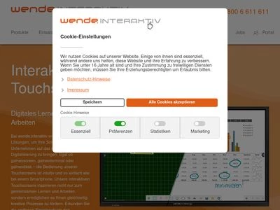 Website von wende.interaktiv GmbH