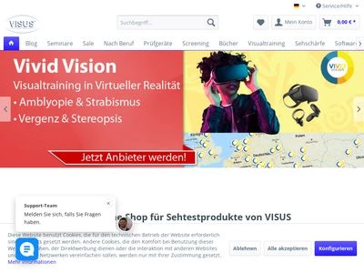 Website von VISUS Contactlinsen GmbH