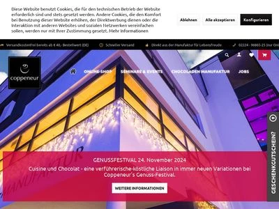 Website von Confiserie Coppeneur et Compagnon GmbH