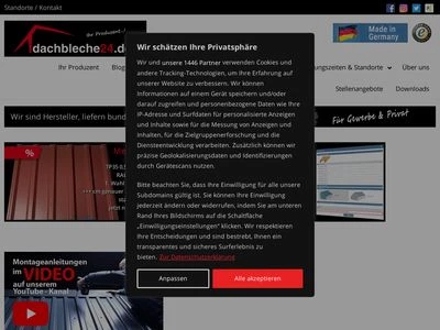 Website von dachbleche24 GmbH