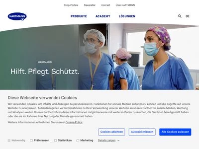 Website von Paul Hartmann AG