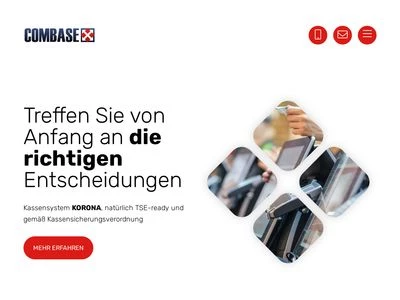 Website von COMBASE AG - KORONA.pos Kassensysteme