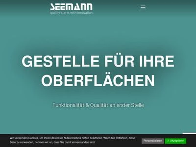 Website von Seemann Gestellbau GmbH