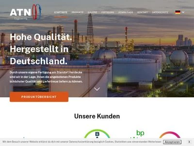 Website von ATN GmbH