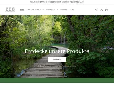 Website von eco cosmetics GmbH & Co. KG