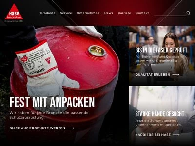 Website von Hase Safety Group AG