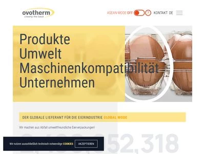 Website von Ovotherm International Handels GmbH