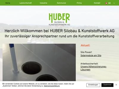 Website von HUBER Silobau & Kunststoffwerk AG