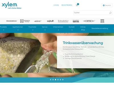 Website von Xylem Analytics Germany Sales GmbH & Co. KG