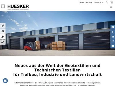 Website von HUESKER Synthetic GmbH