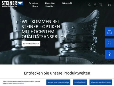 Website von STEINER-OPTIK GmbH