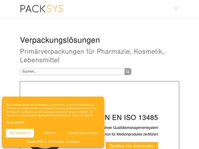 Website von PACKSYS GmbH