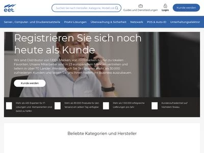 Website von EET Europarts GmbH