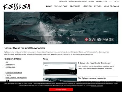 Website von Kessler Swiss AG