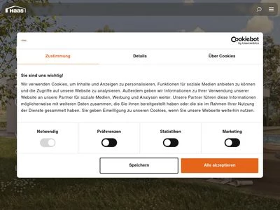 Website von Haas Fertigbau GmbH