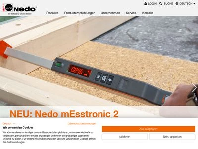 Website von Nedo GmbH & Co. KG