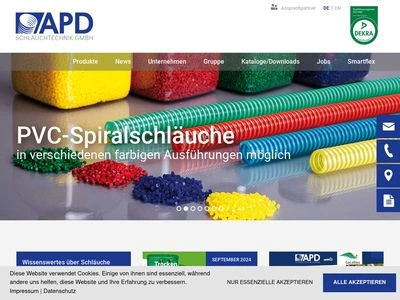 Website von APD Schlauchtechnik GmbH